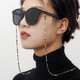 叕二啕 Glasses accessories hanging chain anti-slip glasses belt glasses retro fashion hanging neck presbyopic sunglasses chain presbyopic chain tortoiseshell color