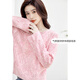 
Cypress long-sleeved sweater 2025 autumn new women's fashion hollow loose round neck pullover sweater