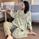 
Jiuhongfei Fat mm pajamas for women in spring and autumn large size pure cotton retro Chinese style floral cotton yarn home clothes plus fat plus 200 Jin [Jin equals 0.5 kg] YZ16802 4XL (130-180 Jin [Jin equals 0.5 kg])