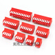 DIP switch toggle side dial 2.54mm flat dial 1.27 patch 2P red 4 blue 5 black 6 8 9 10 bit 1P DS flat dial red