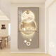 Mopai entrance decorative painting, vertical version, modern simple corridor background wall painting, entry light luxury hanging painting without punching, backed by Jinshan 80*160cm crystal porcelain + aluminum alloy frame