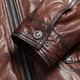 Hengyuanxiang Ziegenlederfell einteilige Männer mit echter Lederjacke für Herren silberne Ball grau Nerz Innerer Deckel Marten einteiliger kurzer Reißverschluss mit Kapuze Winter Brown L.