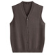 Shanshan vest cardigan for men, 100% Australian wool, fluffy, soft and comfortable, slightly elastic inner layer, Maillard top