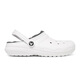 CROCS Children's Cotton Slippers Boys and Girls Winter Warm Furry Crocs 207010_10M White 33-34 Inner Length Approximately 208mm