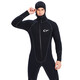 Swimming speed (Yon sub) YON SUB wetsuit one-piece thickened hooded wetsuit snorkeling suit 5mm winter swimming thermal suit cold-proof surfing suit black 5MM thickness L