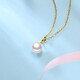 Chiba Jewelry 18K Gold Freshwater Pearl Pendant Love Garnet Necklace Cute Neck Jewelry for Girlfriend’s Birthday 18K Gold Turquoise Pendant