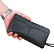 Kuqidaishu Billetera para hombres Long Zipper Real Cowhide Plazo para hombres Bolso de teléfono móvil de cuero suave Summer multifunción Bolso de embrague de hombres de moda negro (tamaño: 20*10)