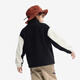 Maqidun (MQD) MQD Kinderkleidung Jungen für Frühling und Herbst Wärme Fleece College -Ständer Collar Cardigan Kinder Top Black 140