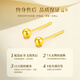 Chinese gold small golden bean 18K gold earrings women's round bead earrings gift for girlfriend and wife's birthday practical Jingsuda-18K gold round bead earrings