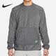 耐克（NIKE）卫衣男士春秋季外套摇粒绒保暖运动服时尚圆领休闲套头衫 DD4855-068灰色  2XL