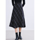 Betu women's winter new skirt high waist small fragrant style yarn-dyed plaid skirt women 2411T72 purple plaid S