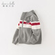 
David BELLA (DAVE/BELLA) boys sweater college style jacket medium-sized children's cardigan knitted sweater little boys' clothes autumn 2025 new children's clothing gray [spot] 150 cm (recommended height 140-150 cm)
