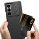 Geeignet für Samsung Zfol6 Mobiltelefon Hülle Klappbildschirm Dünne Business Plain Leder Card Bag Herrenabdeckung Anti-Fall-Handy-Schutzhülle Cover [Shell Film] Kartenbeutel-Lengshanhui