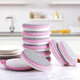 Sisters Flower dishwashing sponge kitchen rag double-sided scouring pad 6 pieces to remove oil stains kitchen brush pots and dishes in random colors