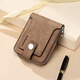 Mashalanti Wallet Herren Kurzer Reißverschluss Karten Brieftasche Großkapazität Flip Coin Wallet Bag Vatertag Geburtstagsgeschenk
