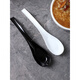 Disposable soup spoon individually wrapped plastic large take-out commercial thickened spoon dessert porridge spoon 4g black spoon independent 100 pieces long 14cm