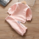 Disney (Disney) 2025 new children's spring and autumn sweatshirt two-piece set girls fashionable sportswear outfit baby girl spring suit pink 100