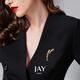 Jay rice brooch, women's suit pin, jewelry corsage, birthday gift for mother, mother-in-law, elders, gold