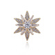 Qianbaolai Xiao Zhan's same style small snowflake brooch men's suit business light lock button decorative shirt collar pin silver gift box