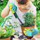 Kunsui Children's Protective Gloves Outdoor Sports Catch the Sea Anti-Zip Feeding Pets Anti-Bite School Work Class Multifunctional Gloves [Blue Green] Protective Gloves [5-12 Years Old] 1 Pair