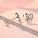 Nilan four-leaf clover platinum earrings PT950 female cute simple lucky earrings Memorial Day Valentine's Day platinum love earrings gift box + certificate