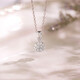 Saturday Fortune (ZLF) 18K gold diamond necklace women's love group inlaid carat effect pendant pendant for girlfriend holiday gift pendant (chain not included)