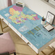 Mat de escritorio de cuero Estudio infantil Desk Desk Desk Bable Protección del medio ambiente Protección ambiental Anti -Handwriting MAP Mapa mundial - Modelo inglés 60*120cm
