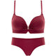 Victoria's elegant new underwear women's small breasts are gathered together to show the size of the secondary breasts. Zodiac year red latex bra set for wedding. Burgundy set 34B=75B (set + exquisite packaging)