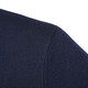 MONTAGUT Sheep Wool Blended Autumn and Winter Men's Polo Shirt Long Sleeve Embroidered Soft Knitted T-Shirt Navy 50