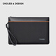 Cnoles Herrenkupplungsbeutel große Kapazität Multi-Karten-Position Luxus Münz Brieftasche Mobiler Speichertasche Geburtstagsgeschenk für Freund Ehemann