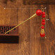 Wanbaozi classical updo hairpin long tassel step shake retro ethnic style ancient elegant headwear ancient costume hairpin Chinese style hair accessories red tassel hairpin