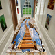 3D vertigo carpet can be cut, 3D thrilling corridor aisle carpet, long stairway carpet, fully covered custom door mat, wooden bridge, 0.6 meters wide, 1 meter long, how many meters do you need to take a few pieces