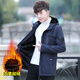 Woodpecker Jacket Men's Jacket 2024 Spring and Autumn New Hooded Casual Outdoor Loose Stand Collar Warm Jacket Men Black XL Recommended Weight 125-140Jin Jin equals 0.5 kg