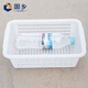 Guxiang rectangular plastic basket large thickened turnover basket organization basket toy sundry clothing storage basket vegetable washing basket white No. 3 basket 320*240*98mm 2 pieces