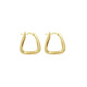 Guanpu Pavilion Fat Donglai's same style 18K gold-plated earrings U-shaped geometric earrings and earrings light luxury earrings for girls U-shaped geometric earrings - gold