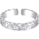 Laomiao silver ring solid silver three-sided broken ice open ring ring/about 3g