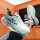 EXUELING men's shoes summer breathable cushion shock-absorbing large size men's shoes sports shoes youth trendy running shoes heightened summer shoes men TK757 gray-green 42 (260mm)