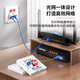 AMPCOM fiber panel socket single port 86 type telecommunication grade LC duplex dual core single mode fiber jumper fiber cable tail fiber coupler flange docking wall mother seat AM86LC01