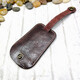 Bronck Pull-out kleine Schlüsselbeutel Mini Ultra-dünn tragbarer Männerkopfschicht Cowide Draw String Key Cover Key Bag Damen 1858 S-vegetierbares Bräunungskoffer