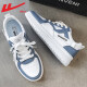 Zapatos oficiales de los hombres del guerrero Zapatos de primavera de primavera. Altura para hombres zapatos blancos que mejoran zapatos casuales de cuero zapatos deportivos blancos y azules 42