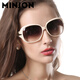 Mingjiang Polarized Sunglasses Женщины 2025 г. Новый корейский стиль бокалы модные бокалы круглое лицо УФ -солнцезащитные очки вино красные