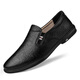 Keechmont Men's Beanie Shoes Toe Toe Toe Withide Cow Whide Ligero y transpirable Zapatos Lazy Lazy Lazy Shoes informales zapatos para hombres 11973 Black Regular Versión 37