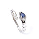 Hongtiancheng S925 sapphire snake ring birthday gift for girlfriend living mouth adjustable birthday gift for women
