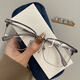 Sven half-frame glasses men's stylish handsome eyes can match the new product of mathematics, science and technology men's anti-blue light glasses frames, black frame glasses [150 degrees]