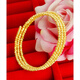 
Pangdonglai Quality 18k Transport Bead Bracelet Plated 24K Gold Dishes Beads Elastic Bracelet Women's Gold Retractable Memory Dishes Three-Circle Bracelet