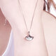 Pt.Charm platinum pendant for women pt950 personalized and creative ginkgo leaf platinum pendant with silver clavicle chain for Valentine's Day for girlfriend, ready stock 2.0-2.1g