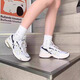 Japonais Asis Gel-1090 couple chaussures décontractées hommes et femmes sports décontractés confortables Retro Trendy Dad Chaussures HXM5954 Rice Grey Bleu 1203A243-021 24 39 5 mm