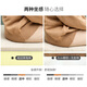 Genji Muyu Solid Wood Foldable Sofa Bed Small Apartment Simple Modern Log Color Sofa Coconut Brown Cushion - Fabric Gravel White