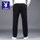 Playboy Zhengui Enjoys Pure Cotton Sports Leisure Pants Men's Fall and Winter Thick Loose Straight Knitted Pants Cotton Casual Pants Black Winter Plus Fleece ZP9928 XL