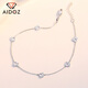 Aido Diamond pt950 platinum cute anklet for women, fashionable platinum playful cute claw anklet, weight 3.7-3.9 grams, length 22+2cm